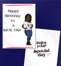 Load image into Gallery viewer, Real One / Fun Girl / Niece, Daughter, Sister Birthday Card

