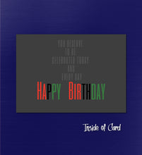 Load image into Gallery viewer, Red, Black &amp; Green Real One Birthday Card
